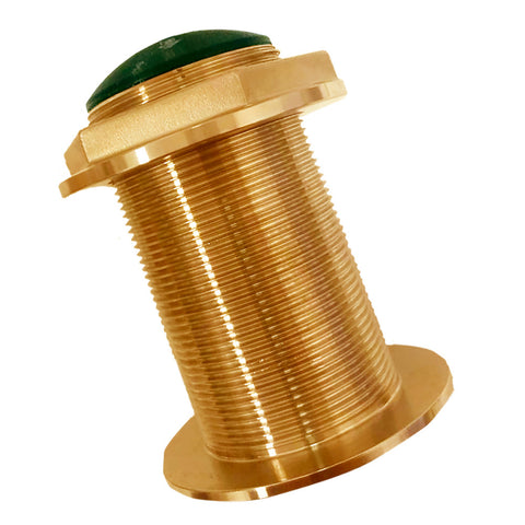 Echonautics Bronze Low-Profile Thru-Hull High-Frequency CHIRP Transducer - 600W, 18 Tilt, 130-210kHz [BT70H600-18]