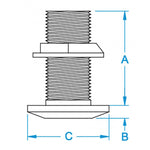 GROCO 3" Bronze Thru-Hull Fitting w/Nut [TH-3000-W]