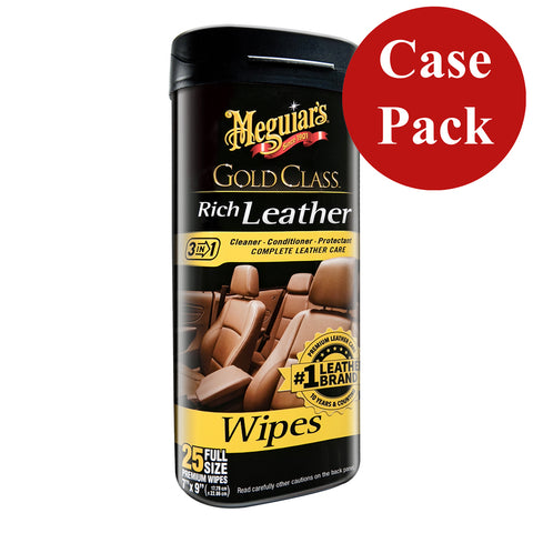 Meguiars Gold Class Rich Leather Cleaner  Conditioner Wipes *Case of 6* [G10900CASE]