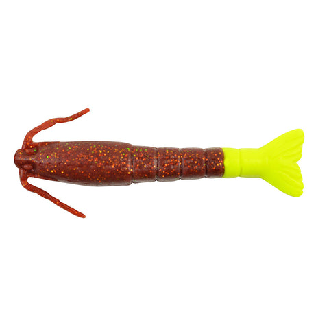 Berkley Gulp! Saltwater Shrimp - 3" - Root Beer Gold/Chartreuse [1240007]