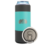 Non-Tipping Slim Can Cooler Lid Teal