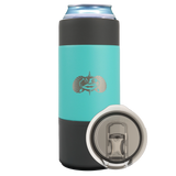 Non-Tipping Slim Can Cooler Lid Teal