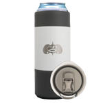 Non-Tipping Slim Can Cooler Lid White