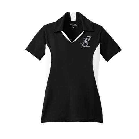 DSR Embroidered Polo Women's Black & White Front